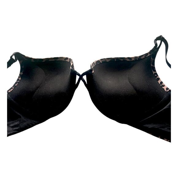 NWT Victoria’s Secret Bombshell Add-2-Cups Smooth Push-Up Bra Leopard Print 32 C - Picture 4 of 9